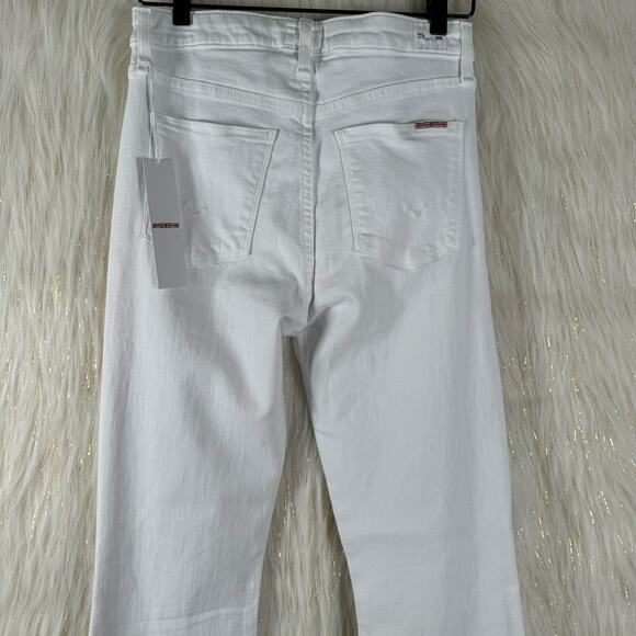 NWT Hudson White Heide Flared Leg High Rise Jeans Lyocell Womens Size 28 - Picture 7 of 11